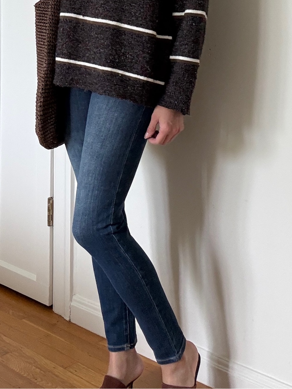 Banana Republic mid-rise skinny ankle jeans dark wash